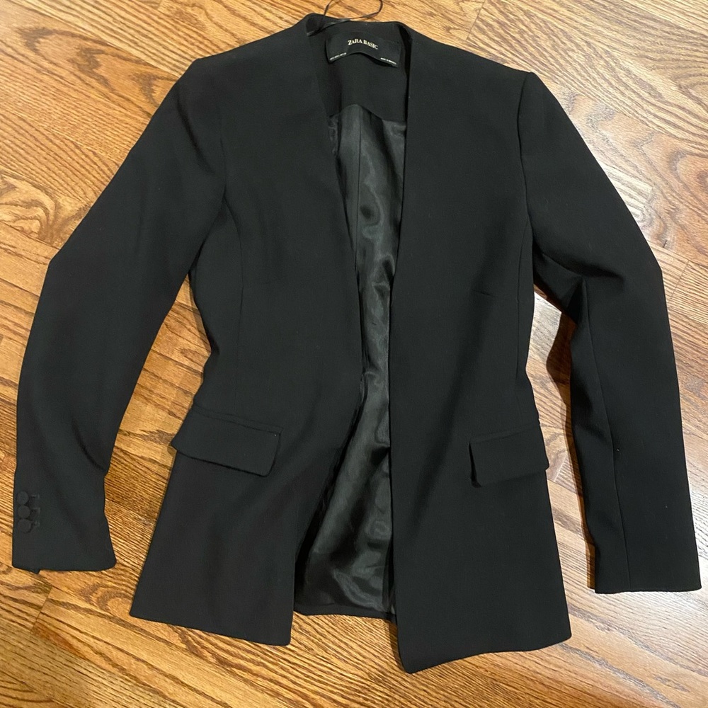 Zara basics black small blazer